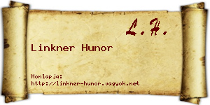Linkner Hunor névjegykártya